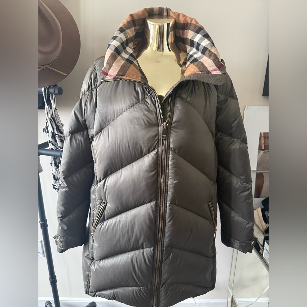 Burberry Olive Puffer Jacket